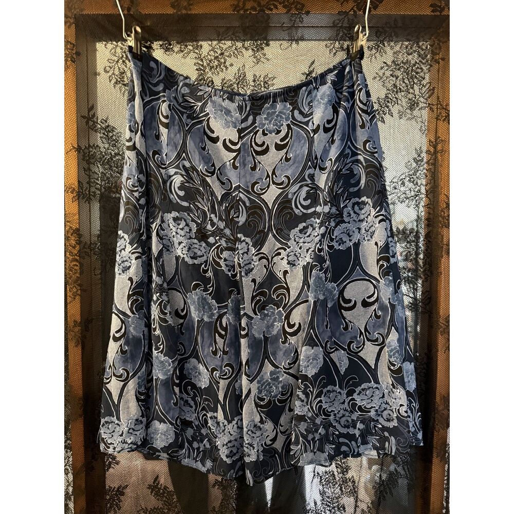 Ann Taylor Petites Blue Floral Skirt Size 10P